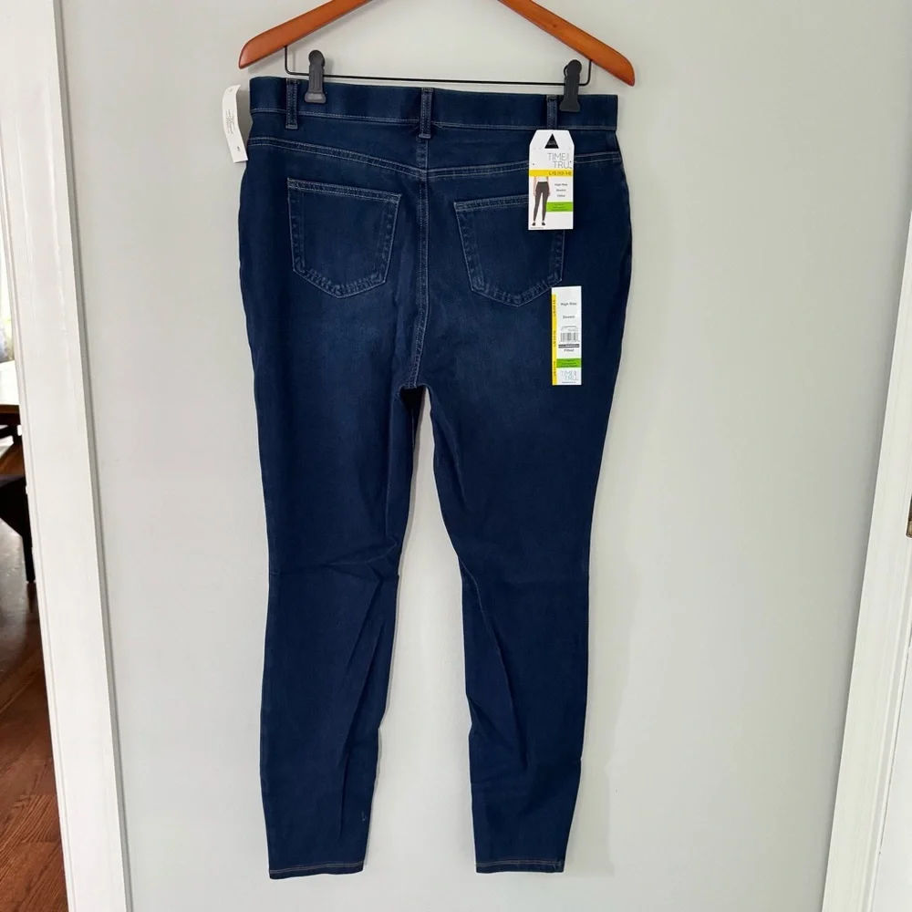 Time and Tru Dark Blue Jeggins Size L 12-14 - Picture 2 of 7